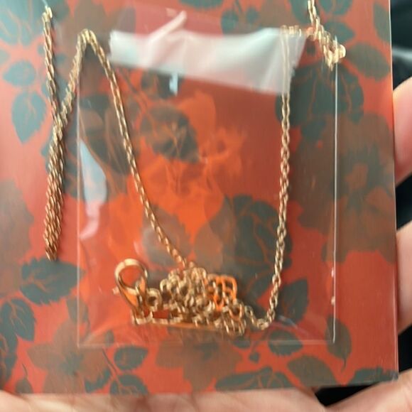 Stella Pink & Gold Bar Necklace - Gen 3 - NEW NWT - Gold Necklace with Rose Gem - Picture 3 of 3